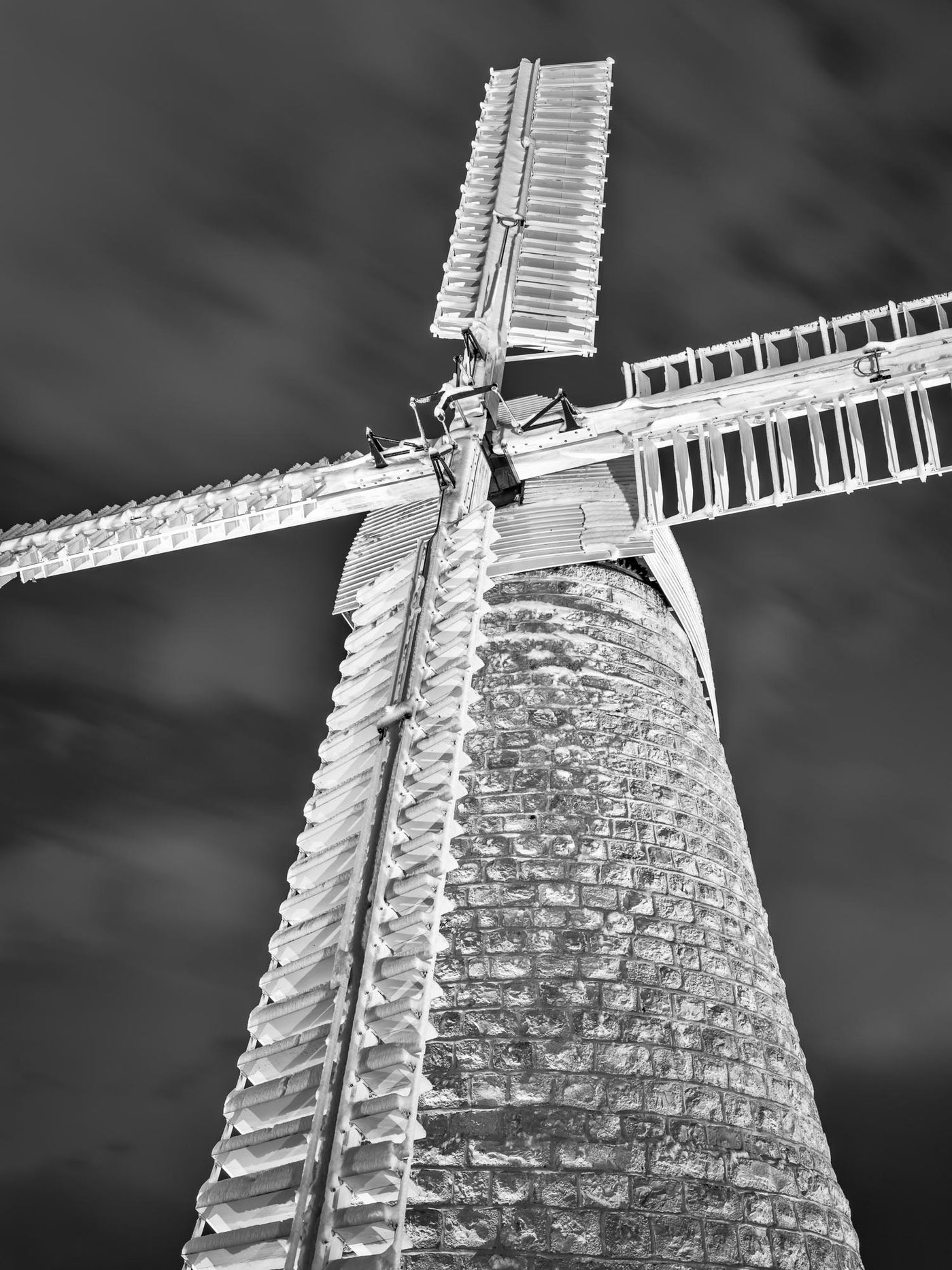 Frozen in Time - By Yehoshua Aryeh - Photograph of Israel - Jerusalem Windmill Covered in Snow